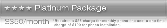 Platinum Package: $350.00